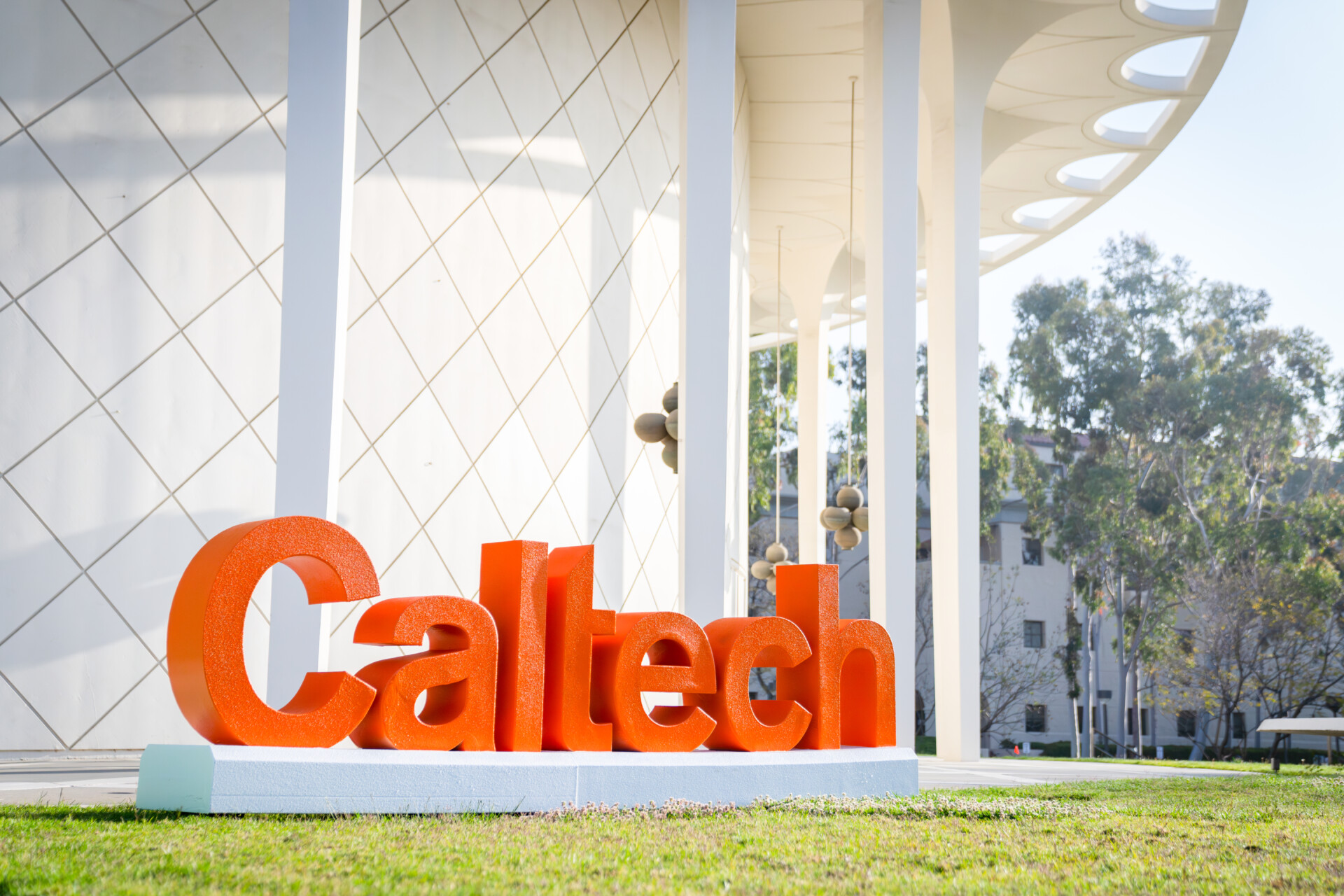 Caltech signage on campus.